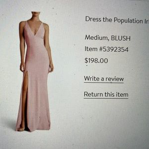 Dress the population blush dress